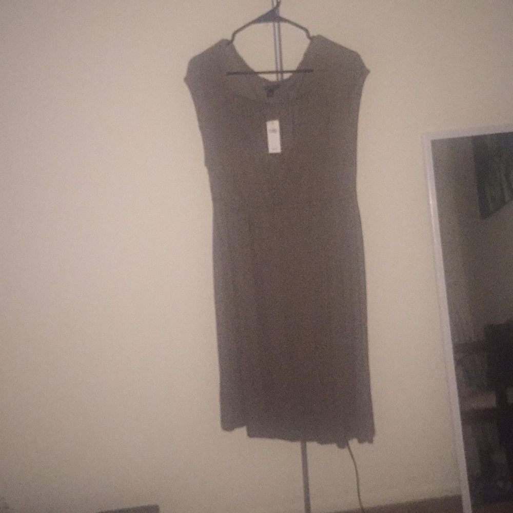 Taupe Banana Republic large mid length dress